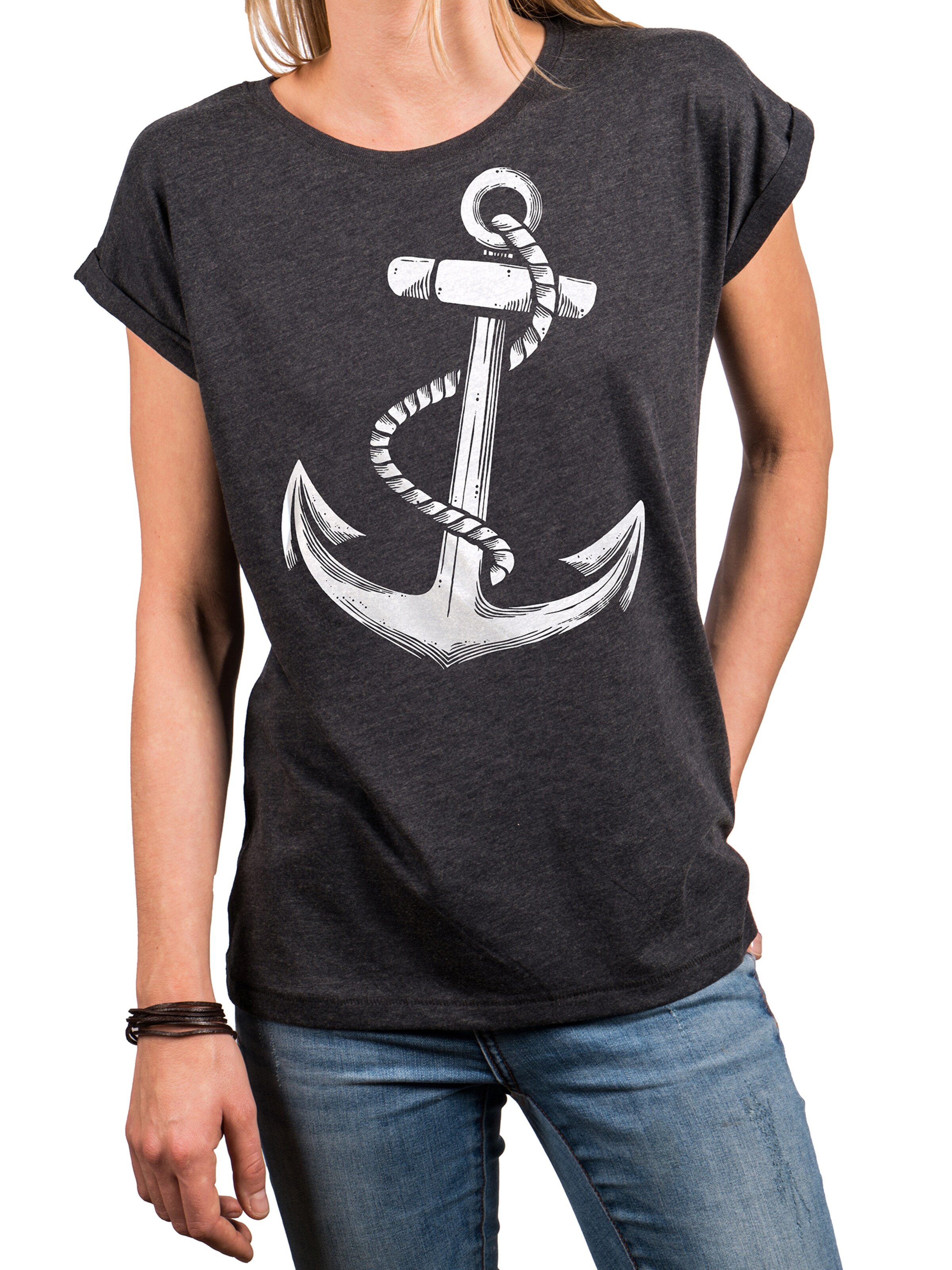 MAKAYA Shirt 'Anker' in Grey