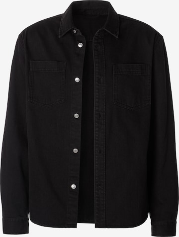 JOHN DEVIN Button Up Shirt in Black: front