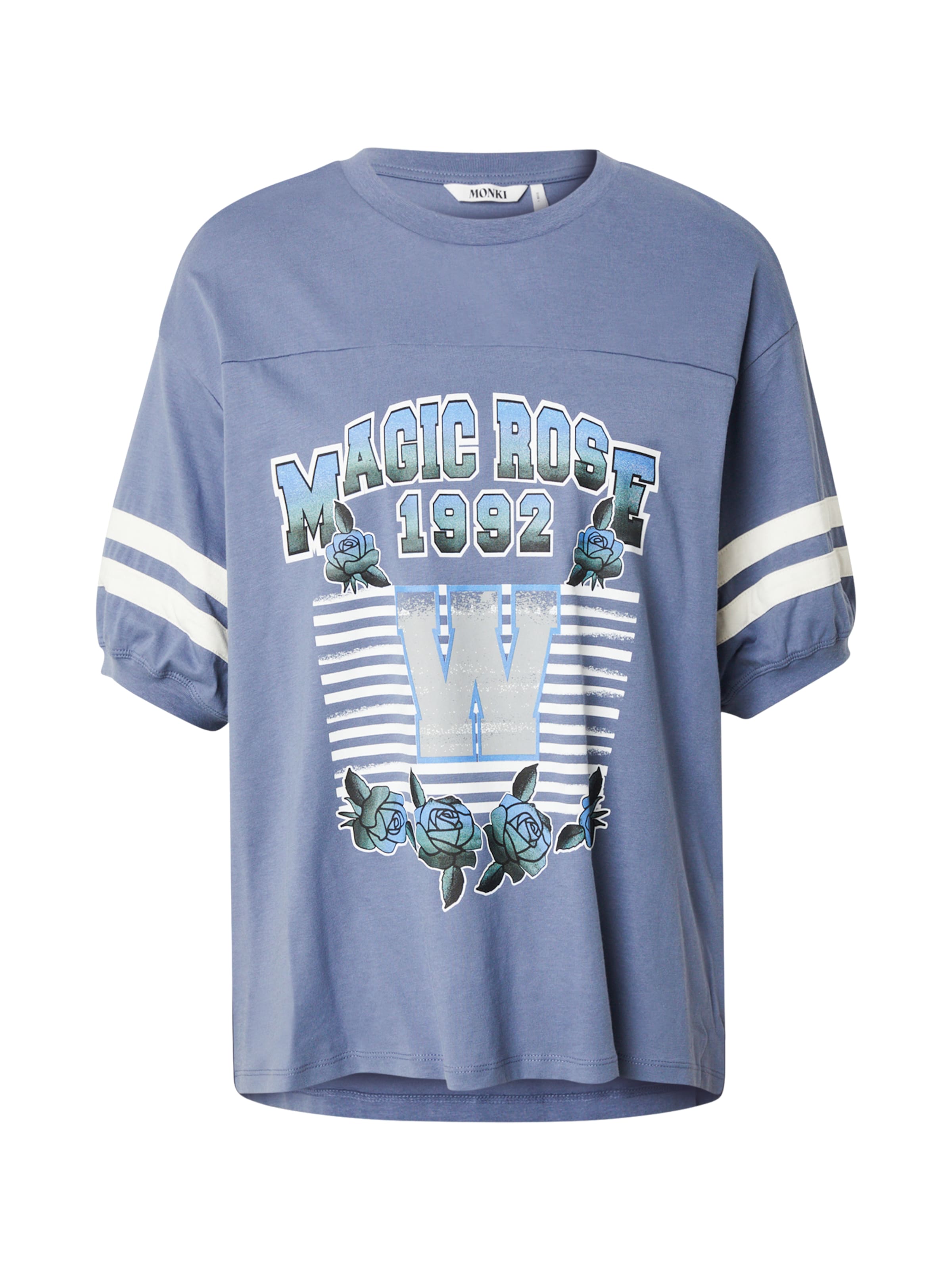 Tricou 'Mira' de la Monki pe albastru: față