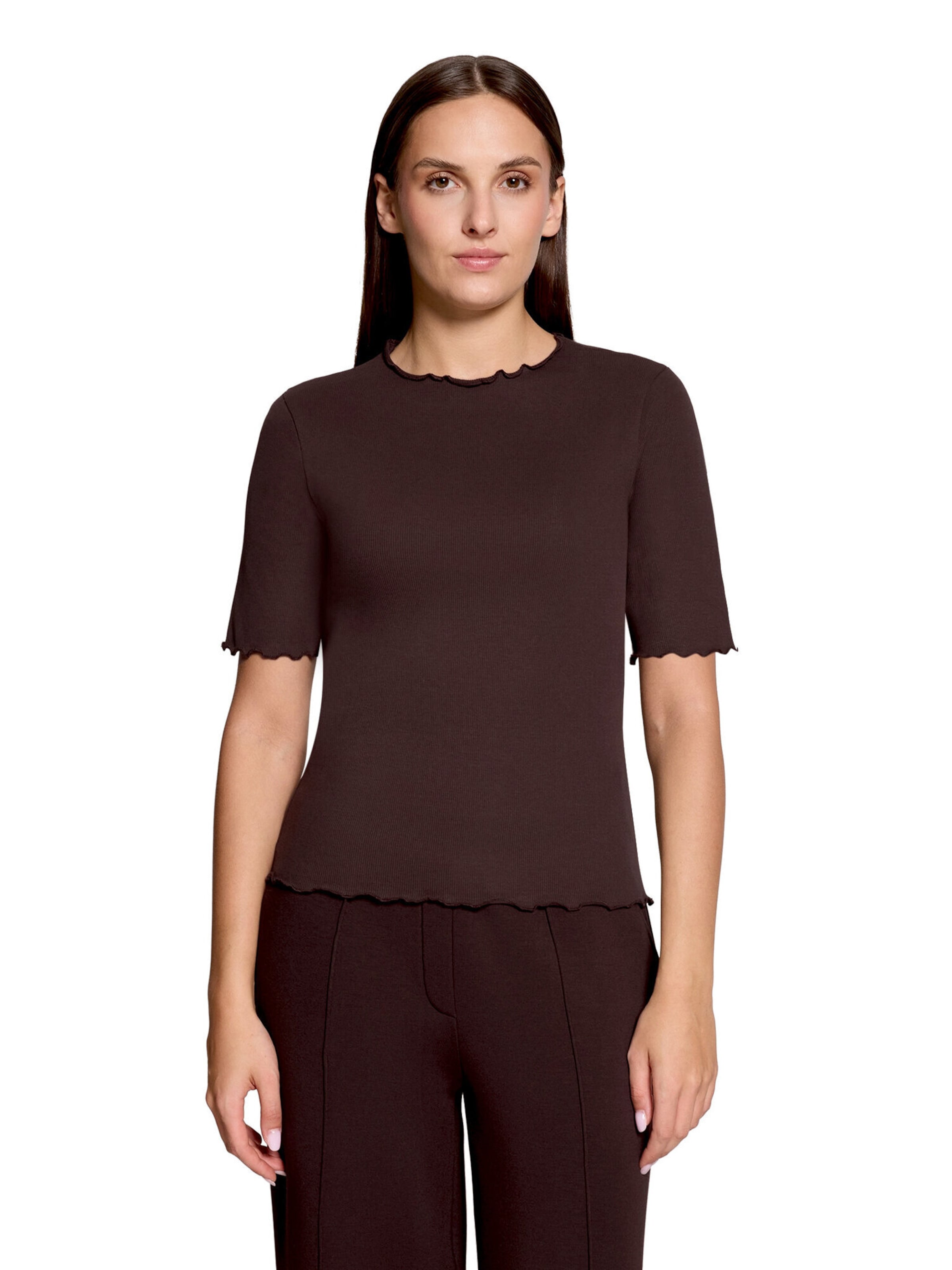 T-shirt Cartoon en marron : devant