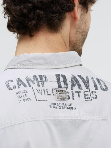 CAMP DAVID Regular fit Button Up Shirt in Grey