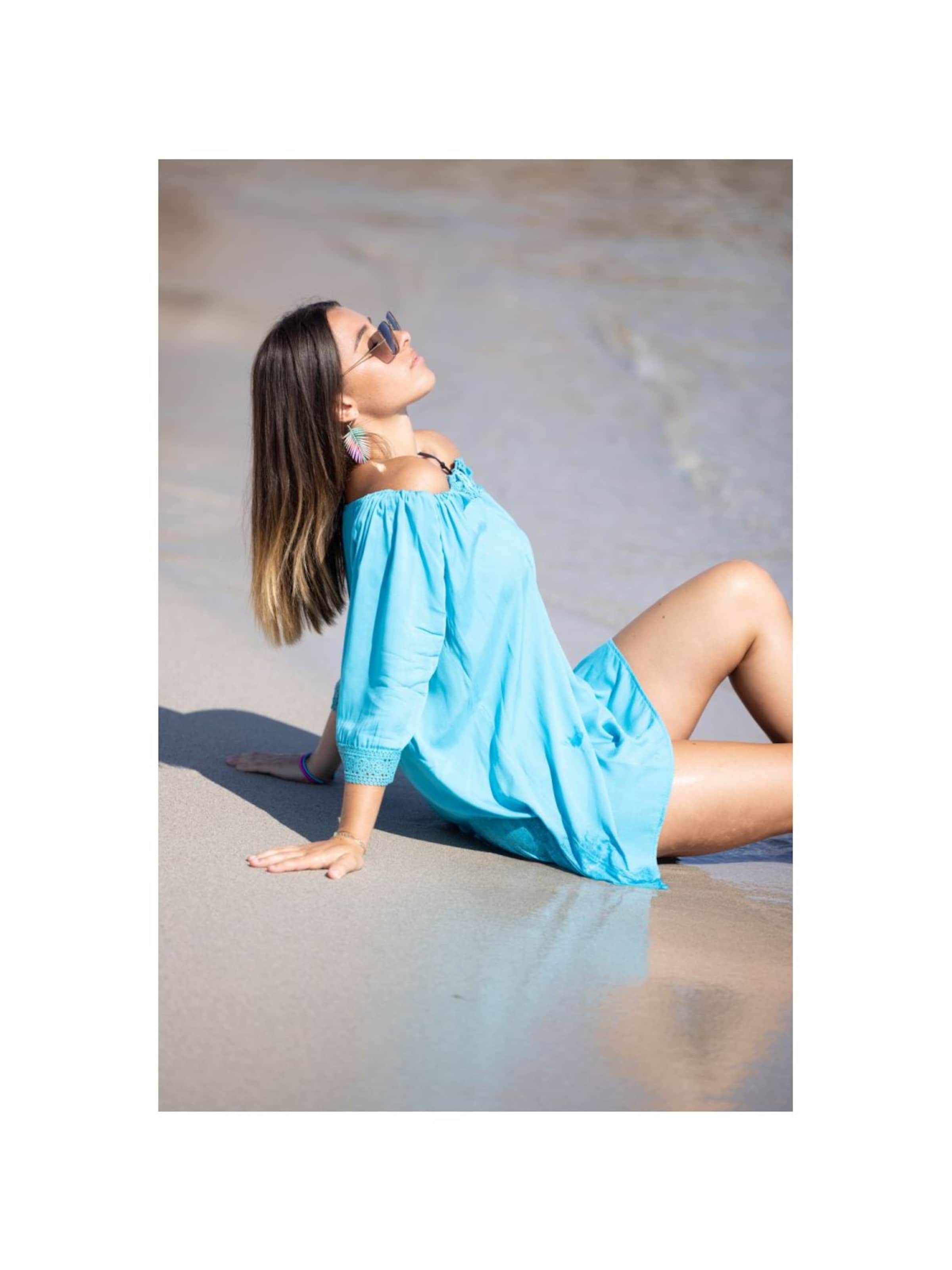 alberto cabale Beach Dress in Blue