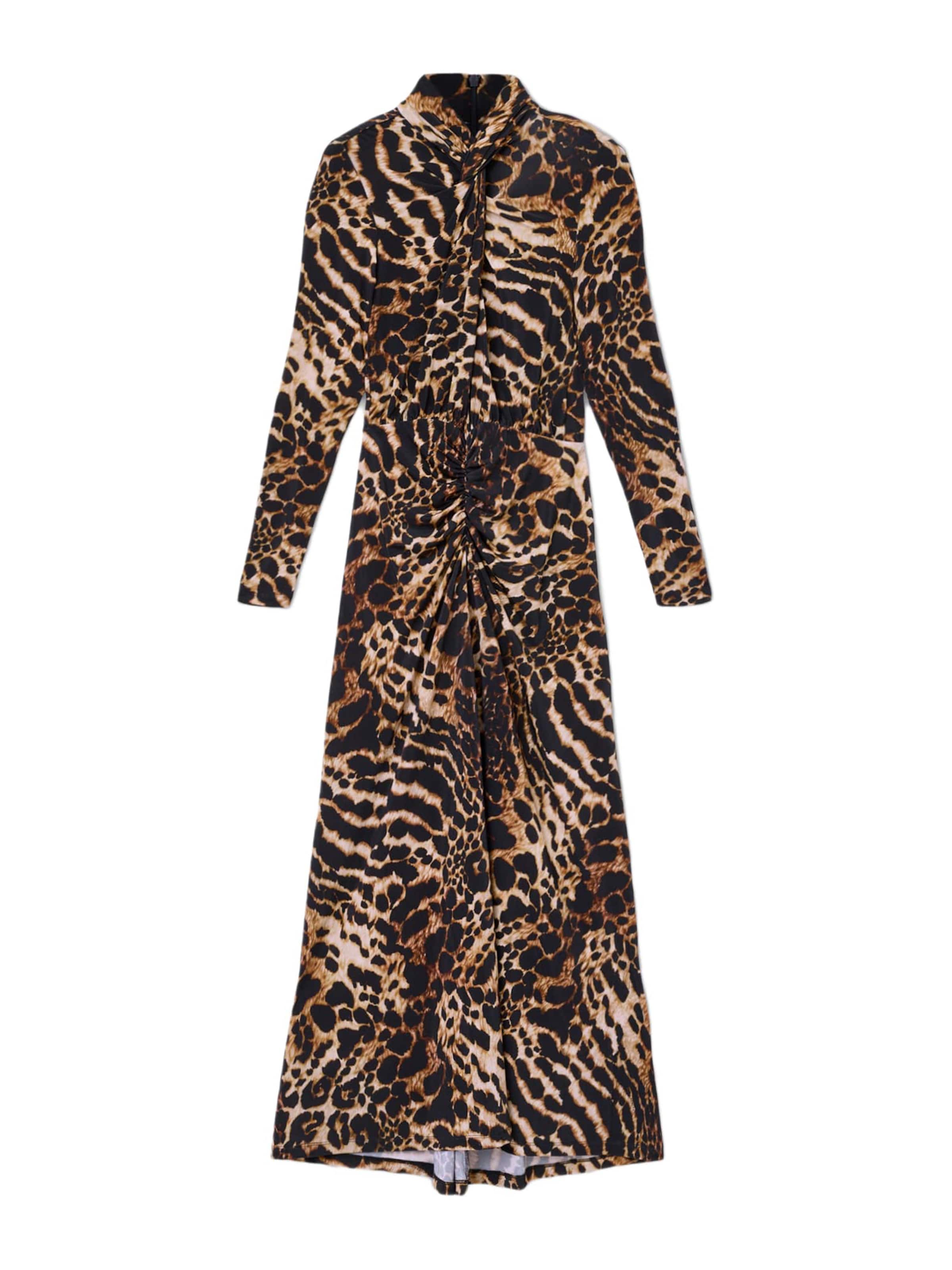 AllSaints Robe 'Mina' en marron / cappuccino / noir, Vue avec produit