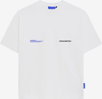 Prohibited T-shirt 'Abstract' i vit: framsida