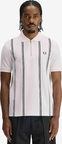 Fred Perry - Camisa 'Polo fred perry blanco vertical stripe polo shirt' em branco: frente