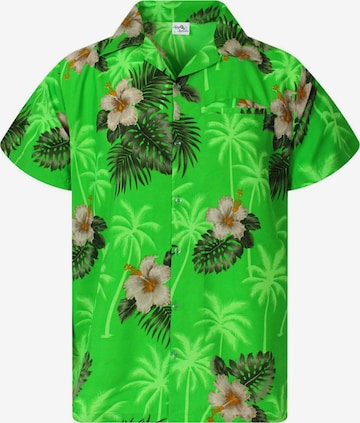 King Kameha T-shirt 'Small Flower' i grön: framsida