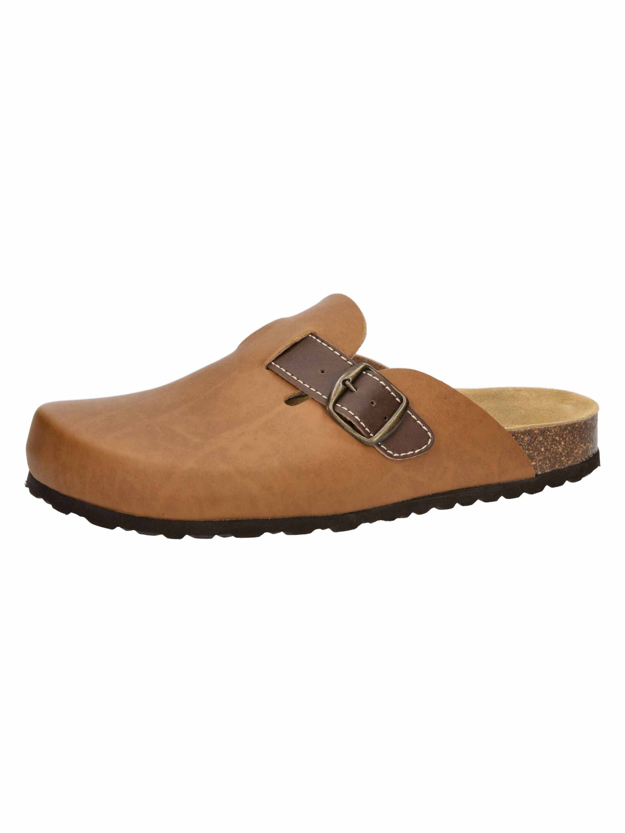 LICO Clogs 'Bioline' in Brown: front