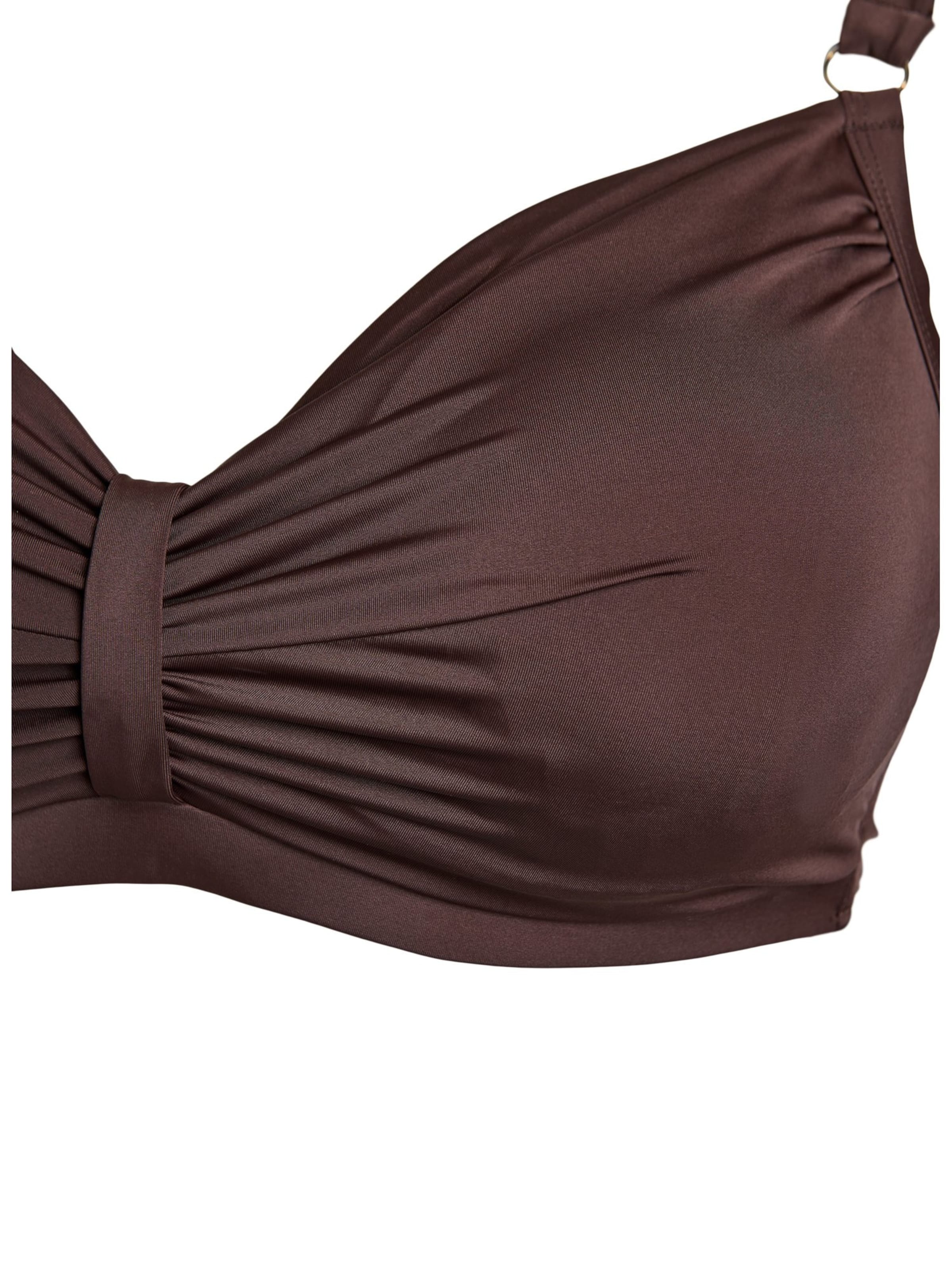 Swim by Zizzi Bustier Bikini felső 'Basic' - barna