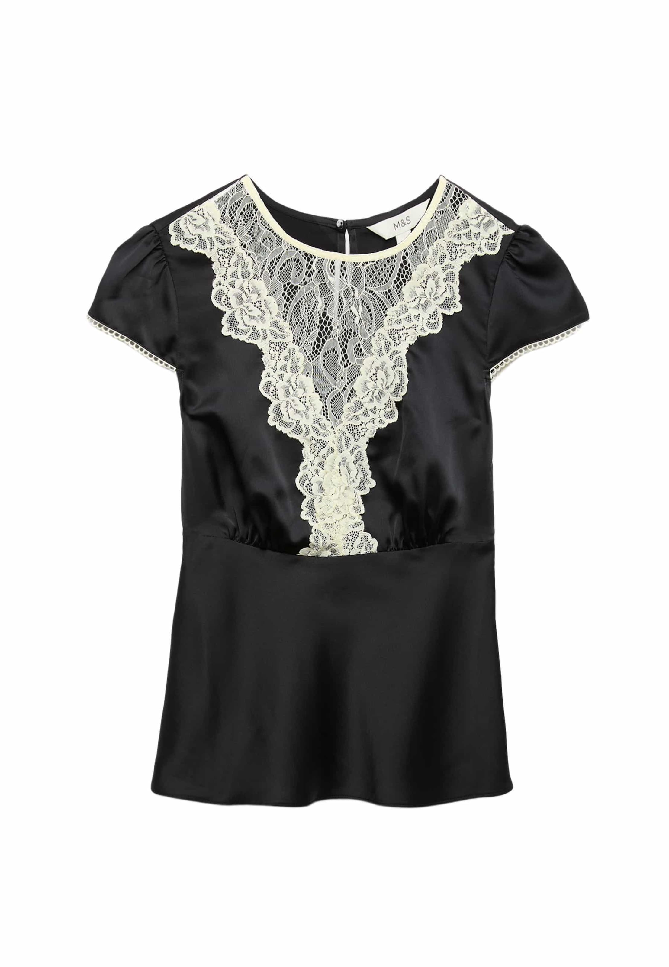 Marks & Spencer Bluse in Schwarz: Vorderseite