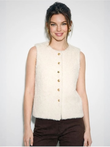 Bianco Lucci Bodywarmer in Wit: voorkant