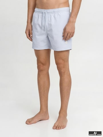 JACK & JONES Zwemshorts 'Jack & Jones Heren Zwemshort JPSTMAUI TROPIC Effen' in Blauw