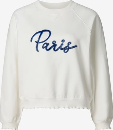 Rich & Royal Sweatshirt in White: front