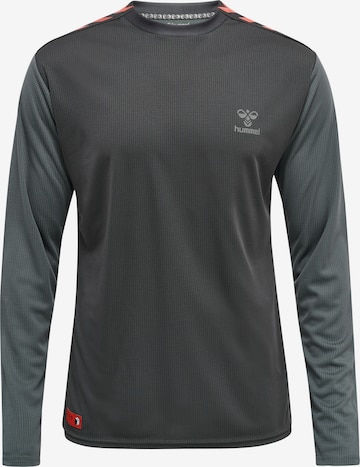 T-Shirt fonctionnel 'Grid' Hummel en gris : devant