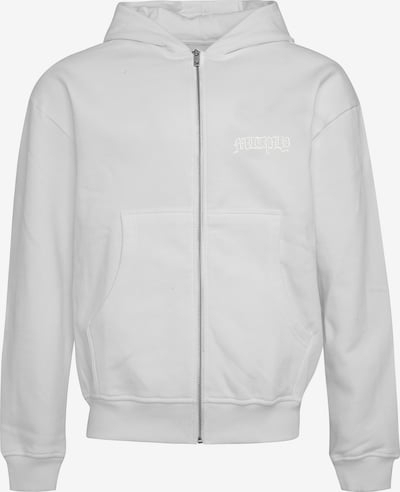Multiply Apparel Sweat jacket in Light grey / White, Item view