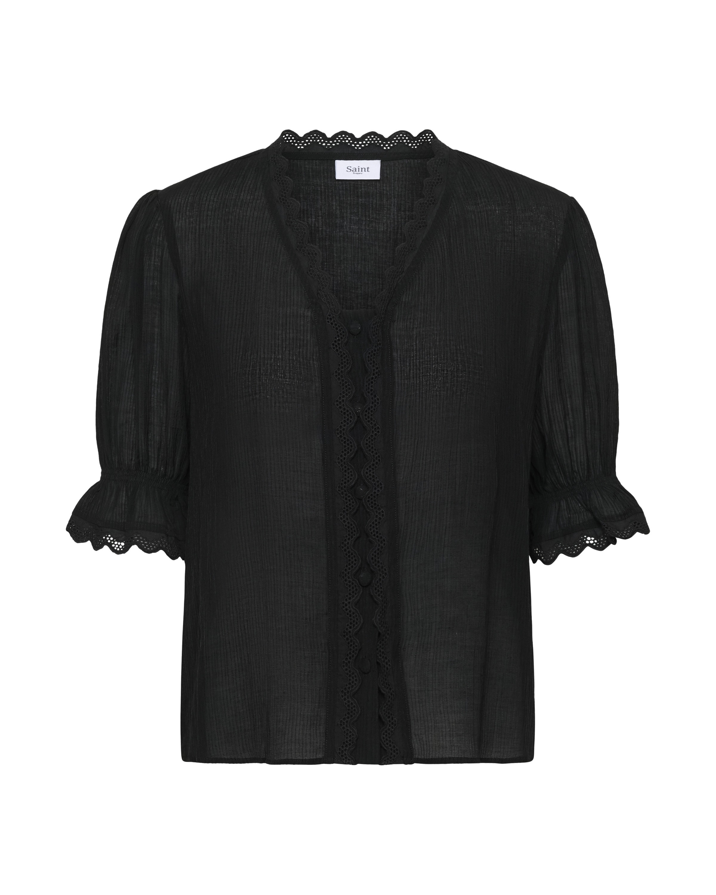 SAINT TROPEZ Blouse 'Kristel' in Black: front
