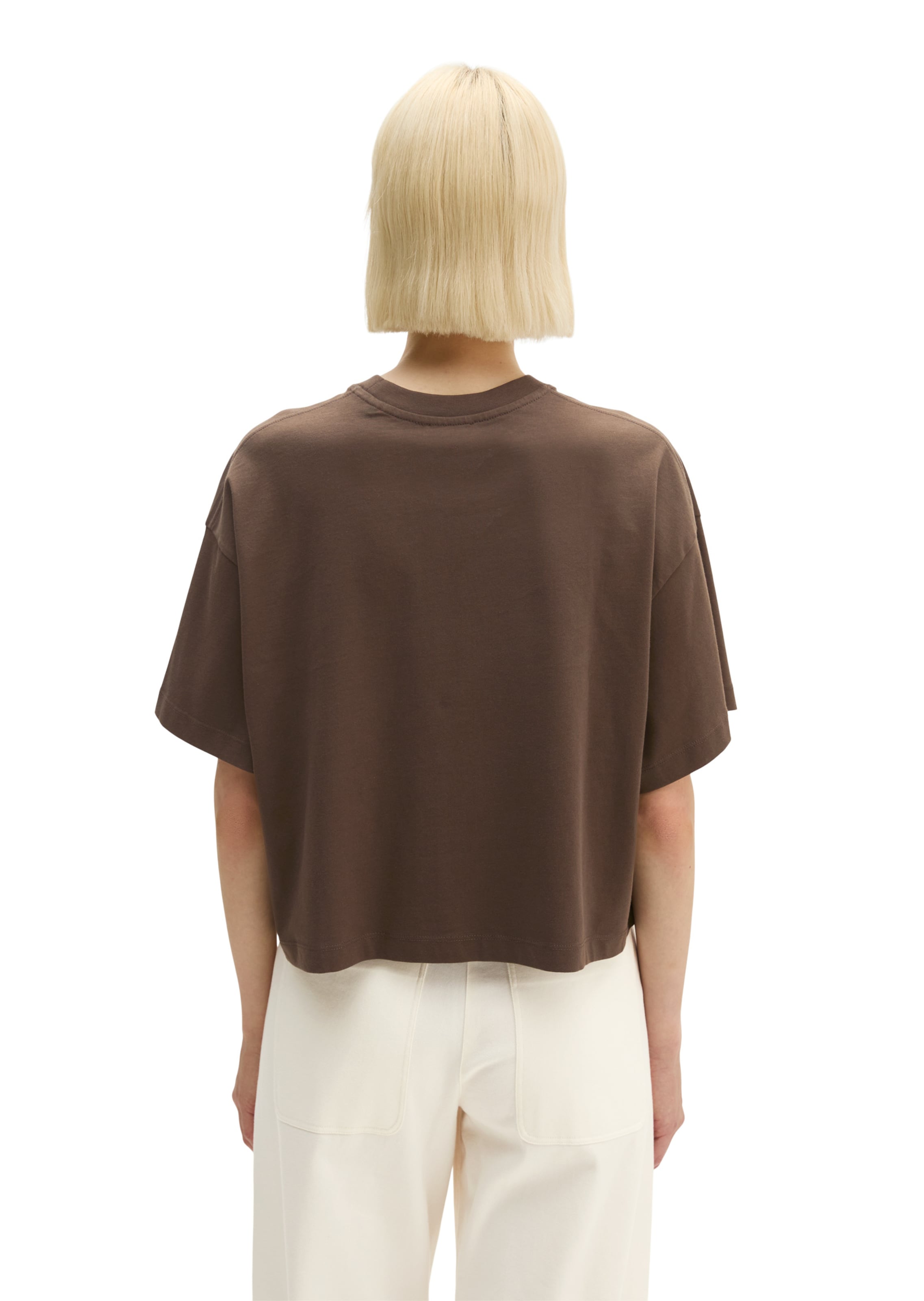 Marc O'Polo T-Shirt 'Summer Athleisure' in Braun