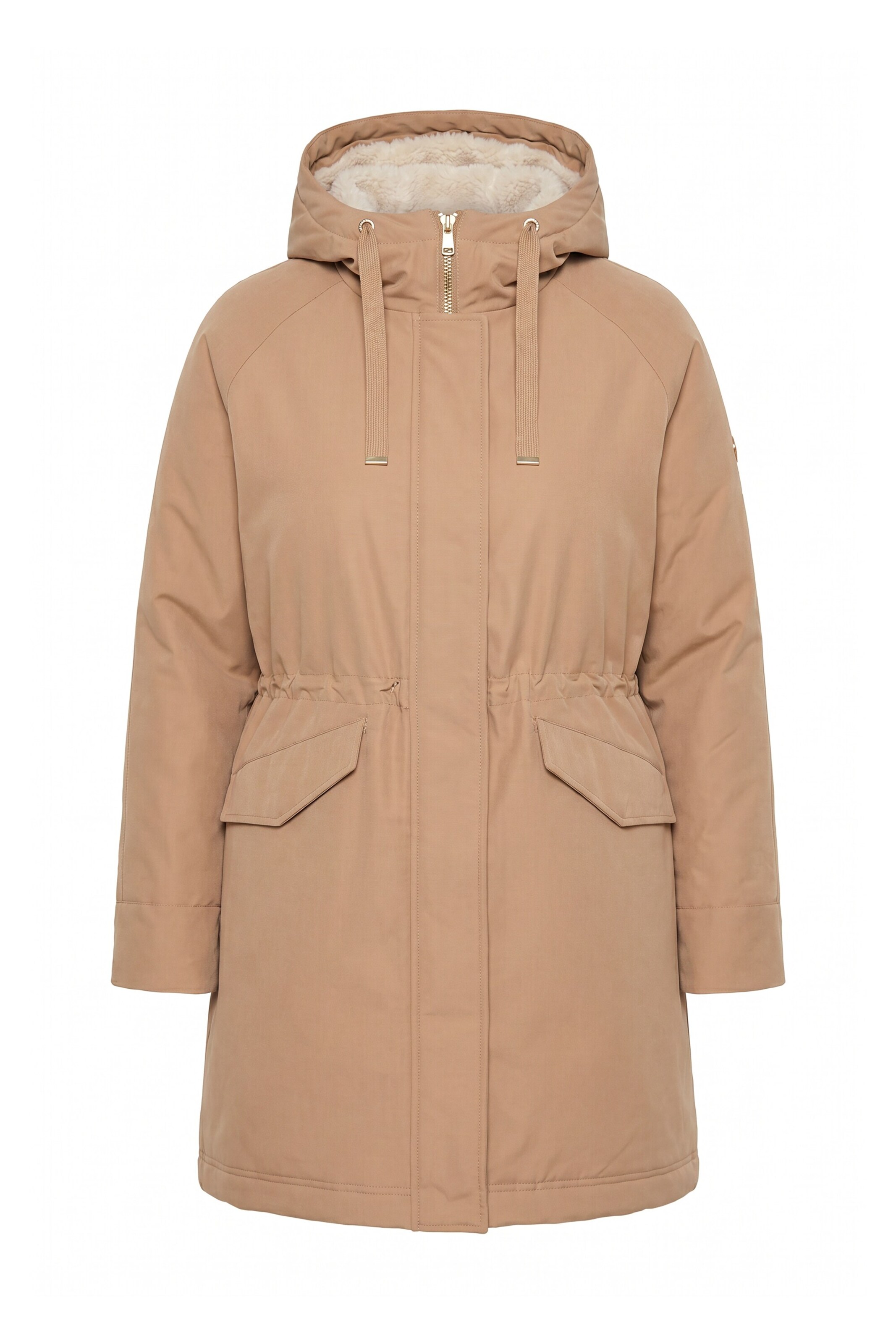 Ulla Popken Funktionsjacke in Beige: Vorderseite