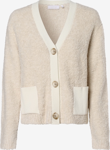 Rich & Royal Knit Cardigan in Beige: front