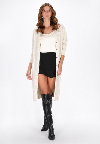 Cardigan faina en blanc : devant