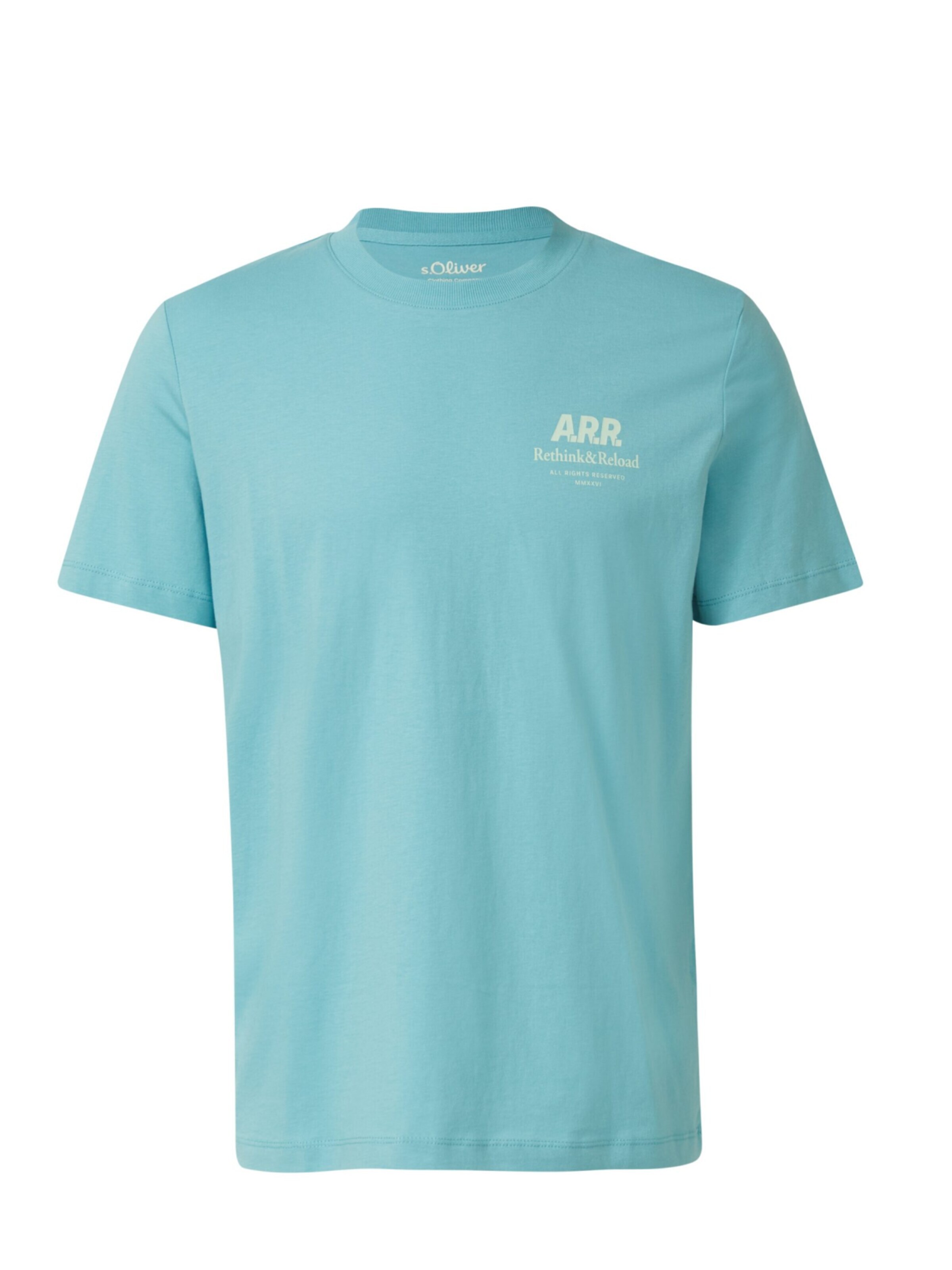 s.Oliver Shirt 's.Oliver - Heren t-shirt' in Blauw: voorkant