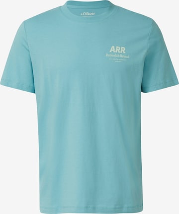 s.Oliver Shirt 's.Oliver - Heren t-shirt' in Blauw: voorkant