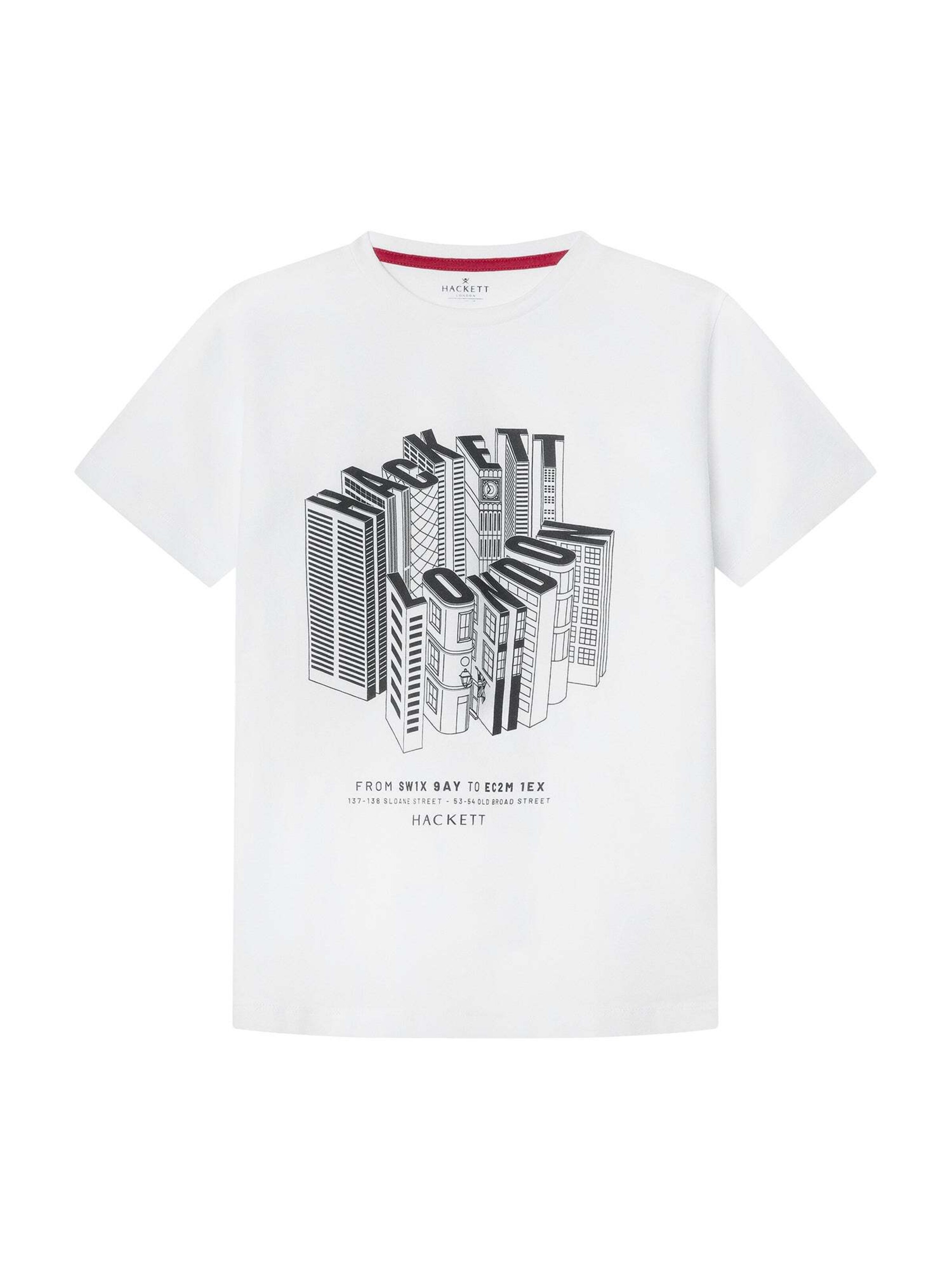 T-Shirt 'Skyscraper' Hackett London en blanc : devant