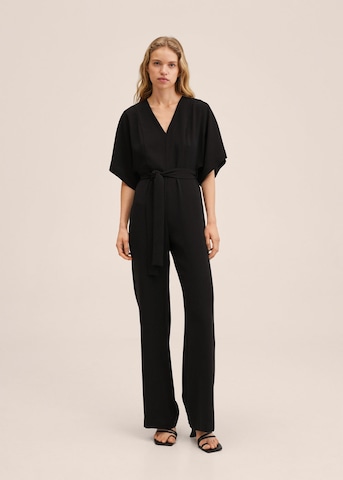 MANGO Jumpsuit 'Garden' in Zwart: voorkant