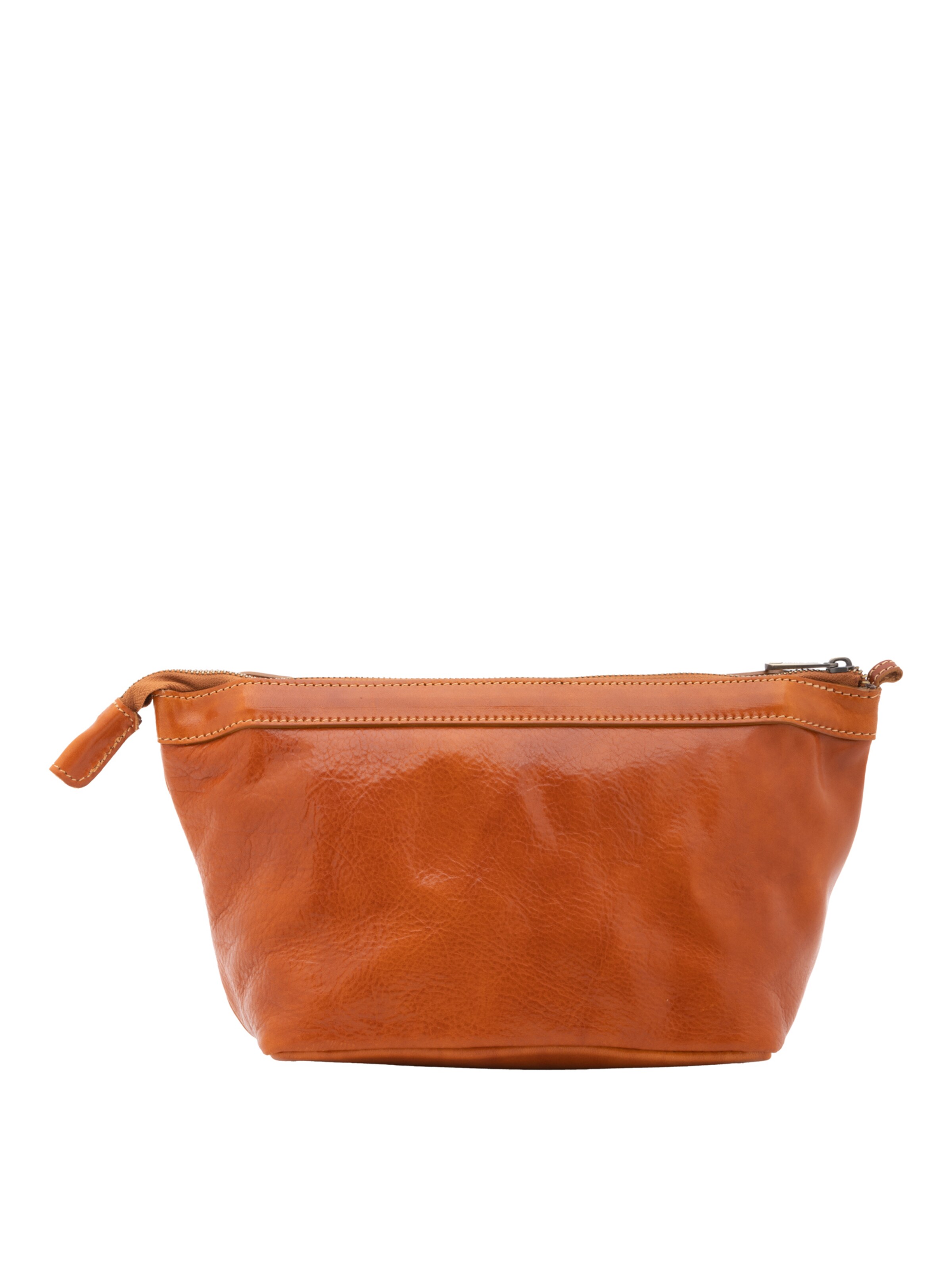 Pochette 'Pochette in vera pelle con zip - I Fratelli' di I Fratelli in beige: frontale