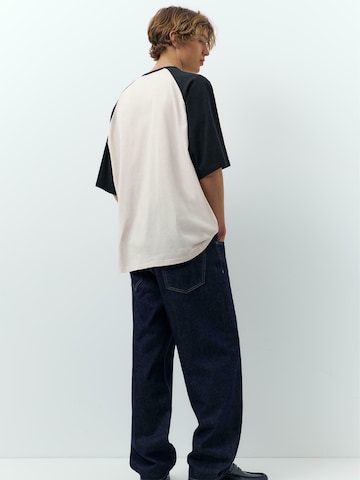 Pull&Bear T-Shirt 'OUTFIELDERS' in Weiß