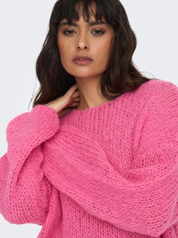 ONLY Pullover 'Nordic' in Pink