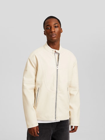 Bershka Between-season jacket in White: front