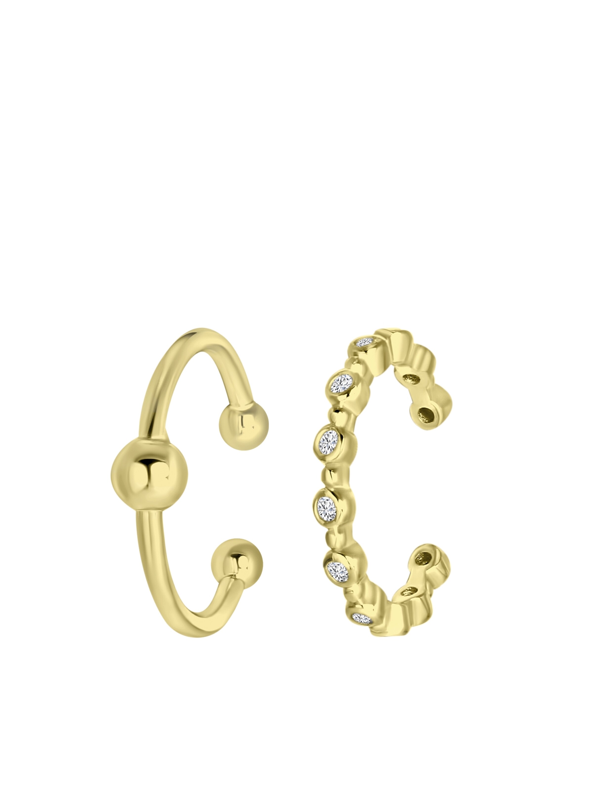 Lucardi Earrings in Gold: front