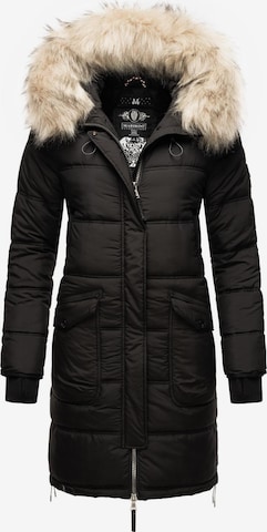 MARIKOO Winter Coat 'Chaskaa' in Black: front