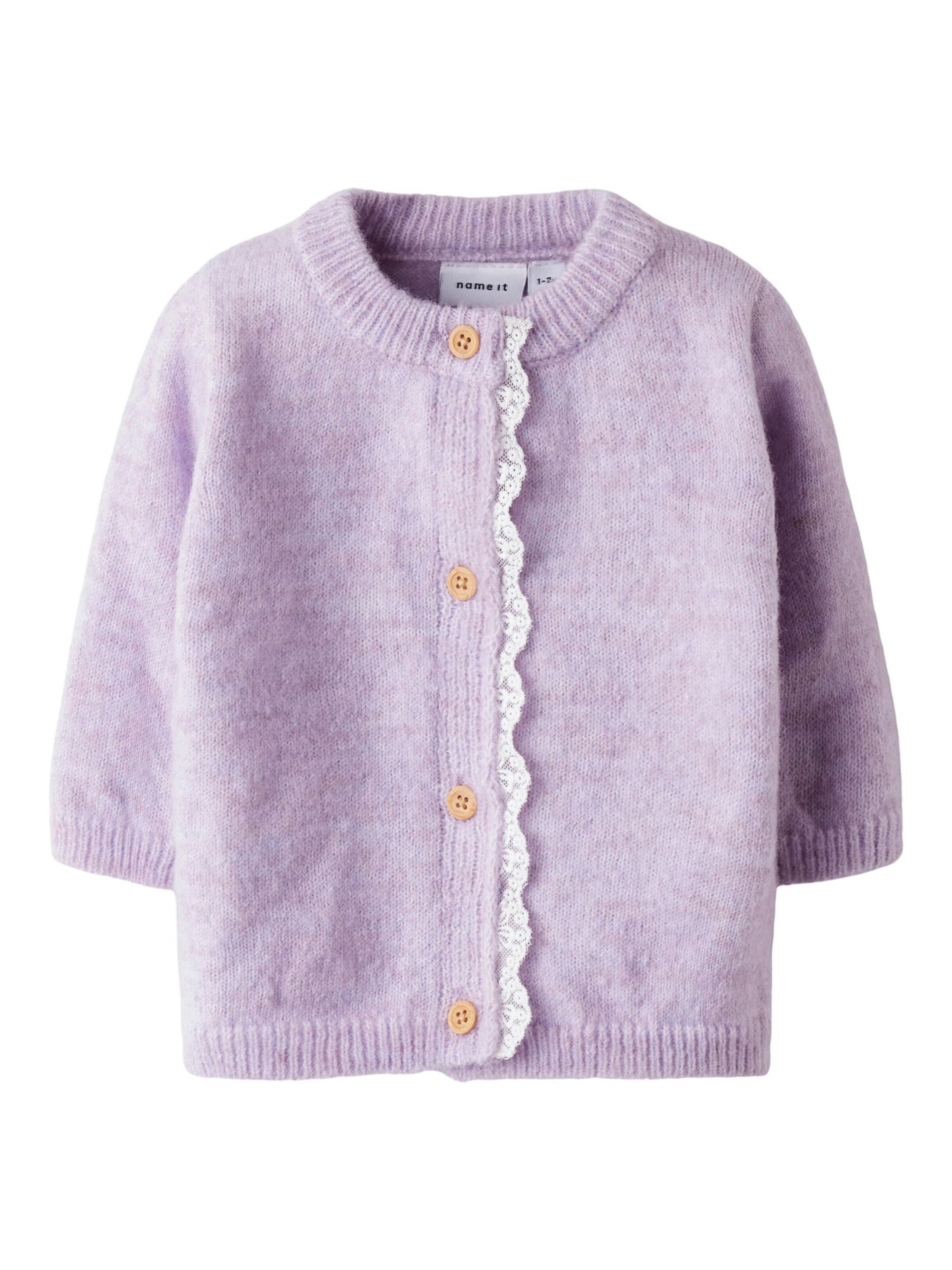 NAME IT Knit cardigan in Purple: front