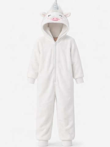 LEAFLETIC Dungarees 'Leafletic Children’s Overall' in White: front