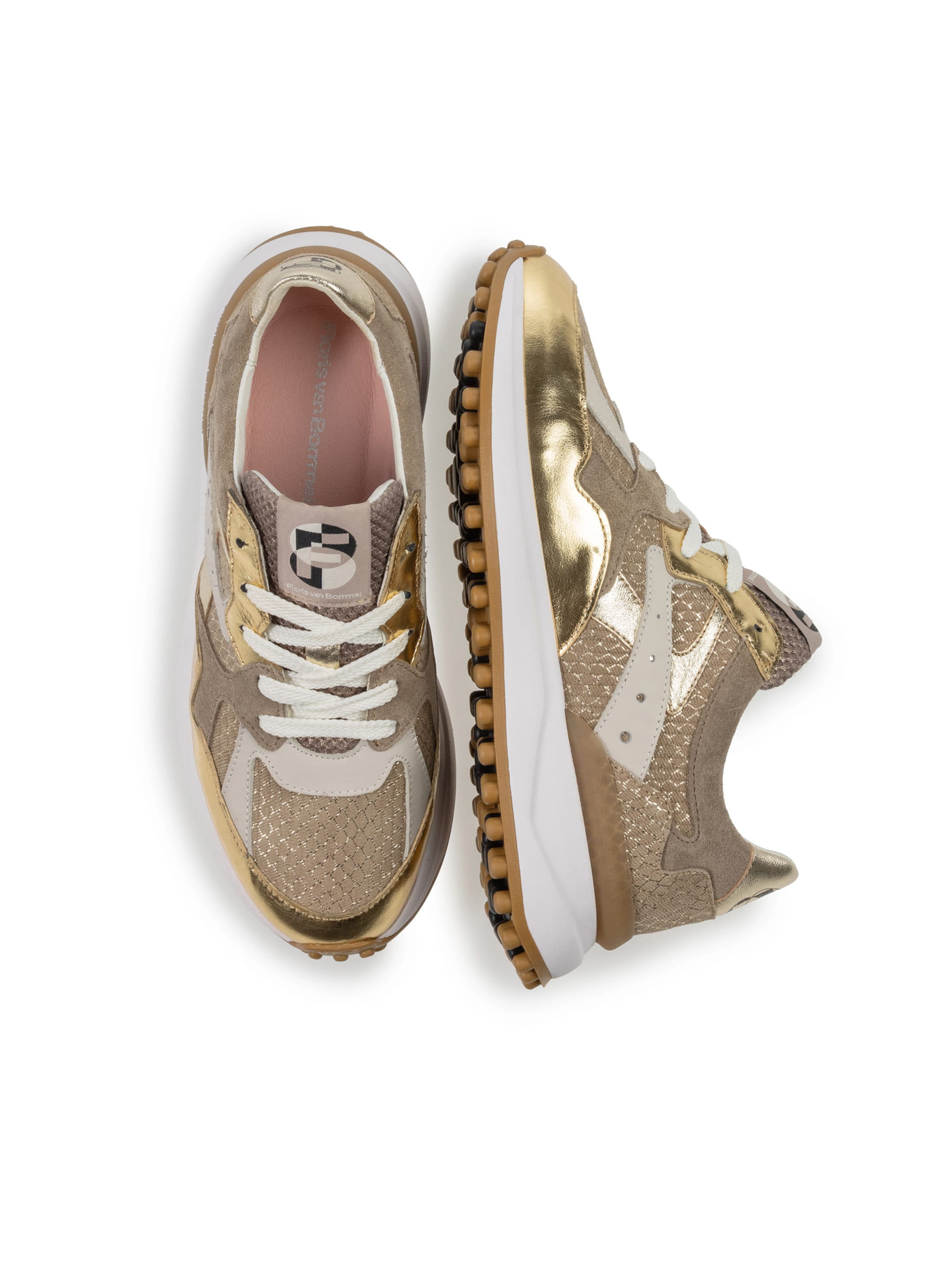 Baskets basses 'Noppi 46' Floris van Bommel en or