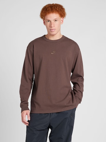 T-Shirt Nike Sportswear en marron : devant