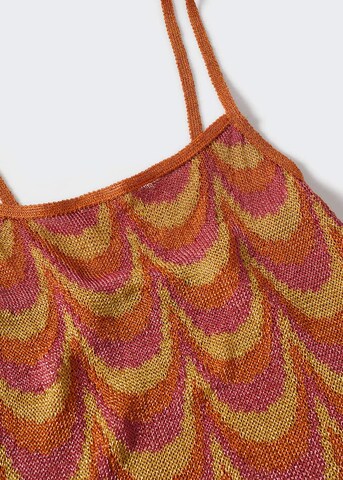 MANGO Knitted Top 'Hawai' in Orange