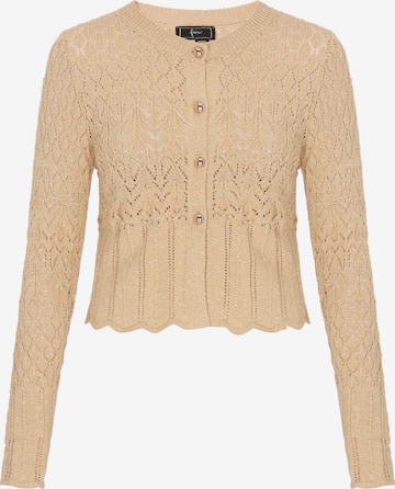 faina - Cárdigan 'Festive' en beige: frente