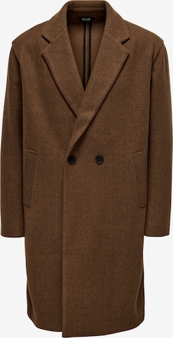 Only & Sons Between-Seasons Coat 'Morgan' in Brown: front