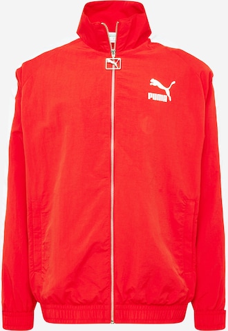 PUMA Športna jakna | rdeča barva: sprednja stran