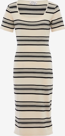 ALARY Knitted dress in Beige: front
