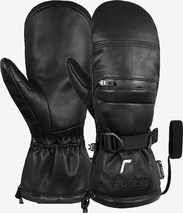 REUSCH Athletic Gloves in Black: front