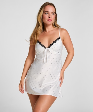 Hunkemöller Negligé 'Dolly' in Wit: voorkant