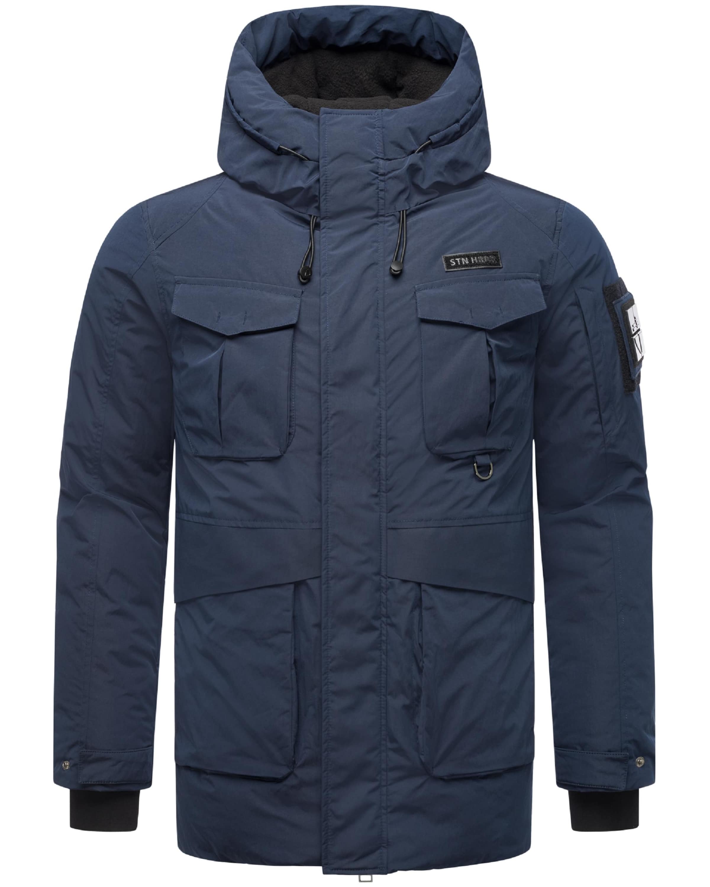 STONE HARBOUR Winterjas &#x27;Edriik XX&#x27; in Blauw: voorkant