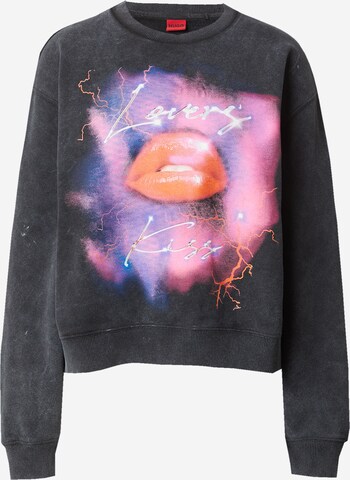 Sweat-shirt 'Deroxina' HUGO en gris : devant