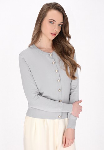 DreiMaster Klassik Knit Cardigan 'Classic Look' in Grey: front