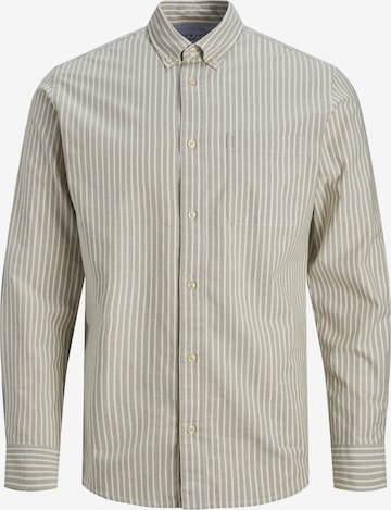 JACK & JONES Button Up Shirt in Green: front