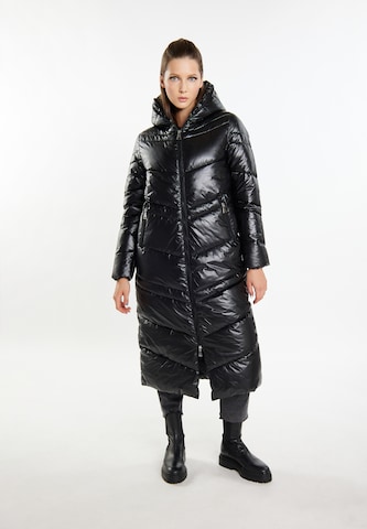 TUFFSKULL Winter coat 'Caversham' in Black: front