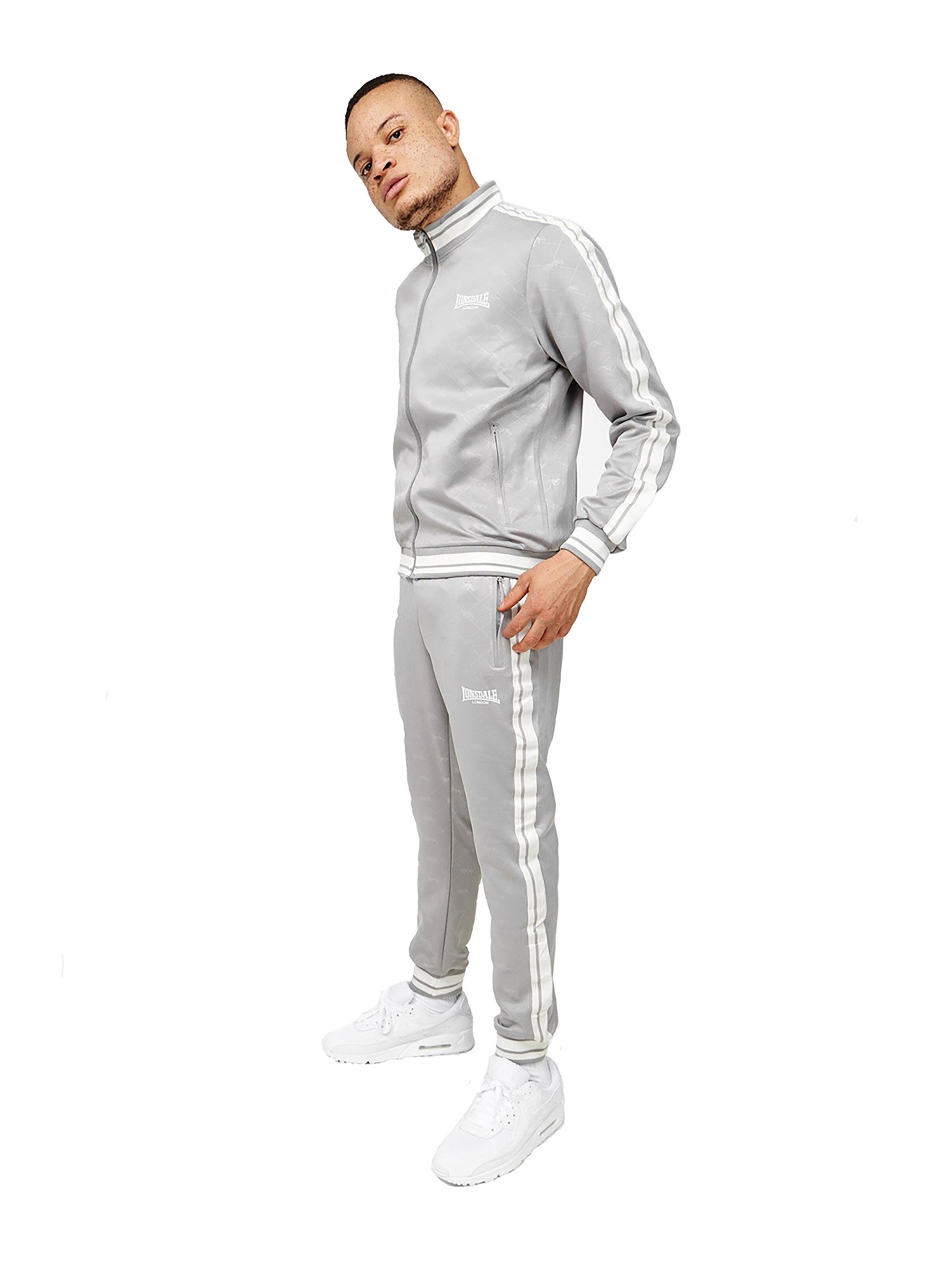LONSDALE Tracksuit 'Ashwell' in Grey
